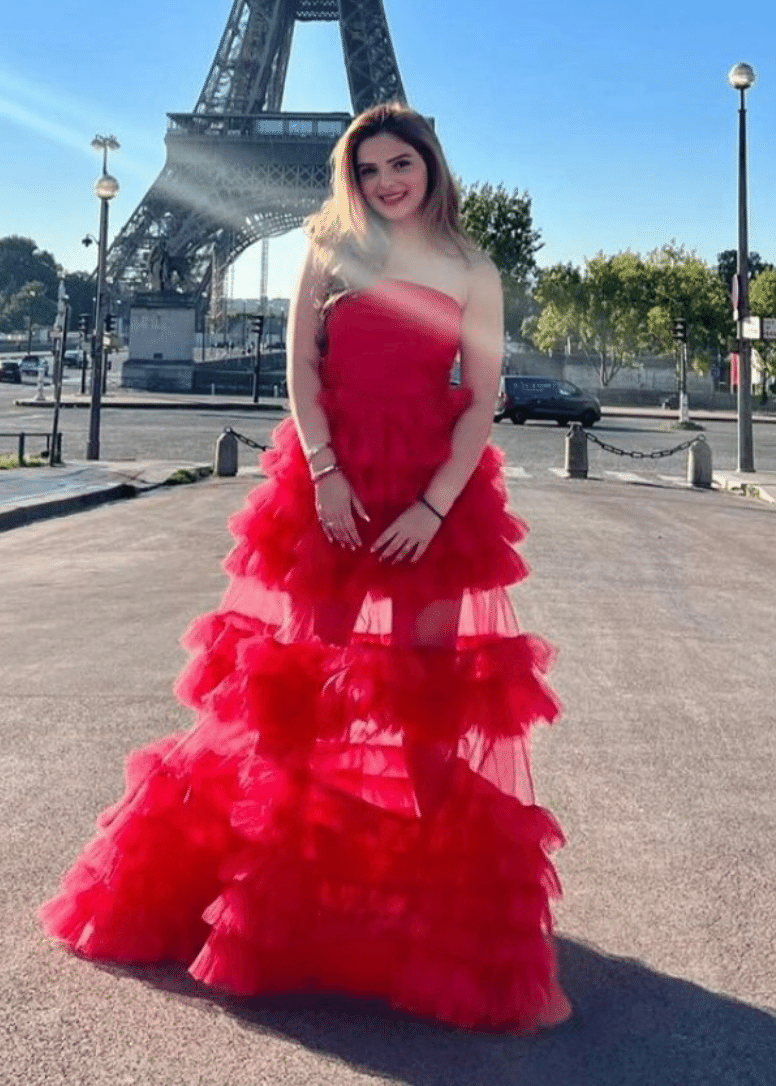 PARANOSH IRANI in PARIS GOWN