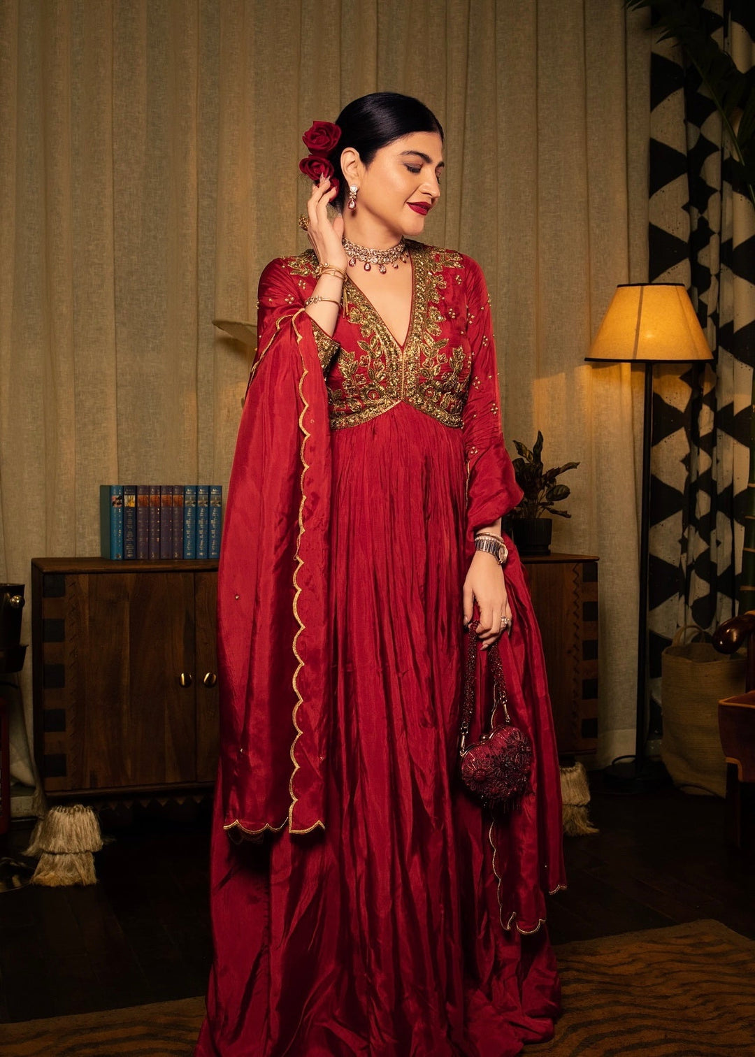 KHUSHNAZ ASHDIN TURNER IN VRINDAVAN F ANARKALI SET