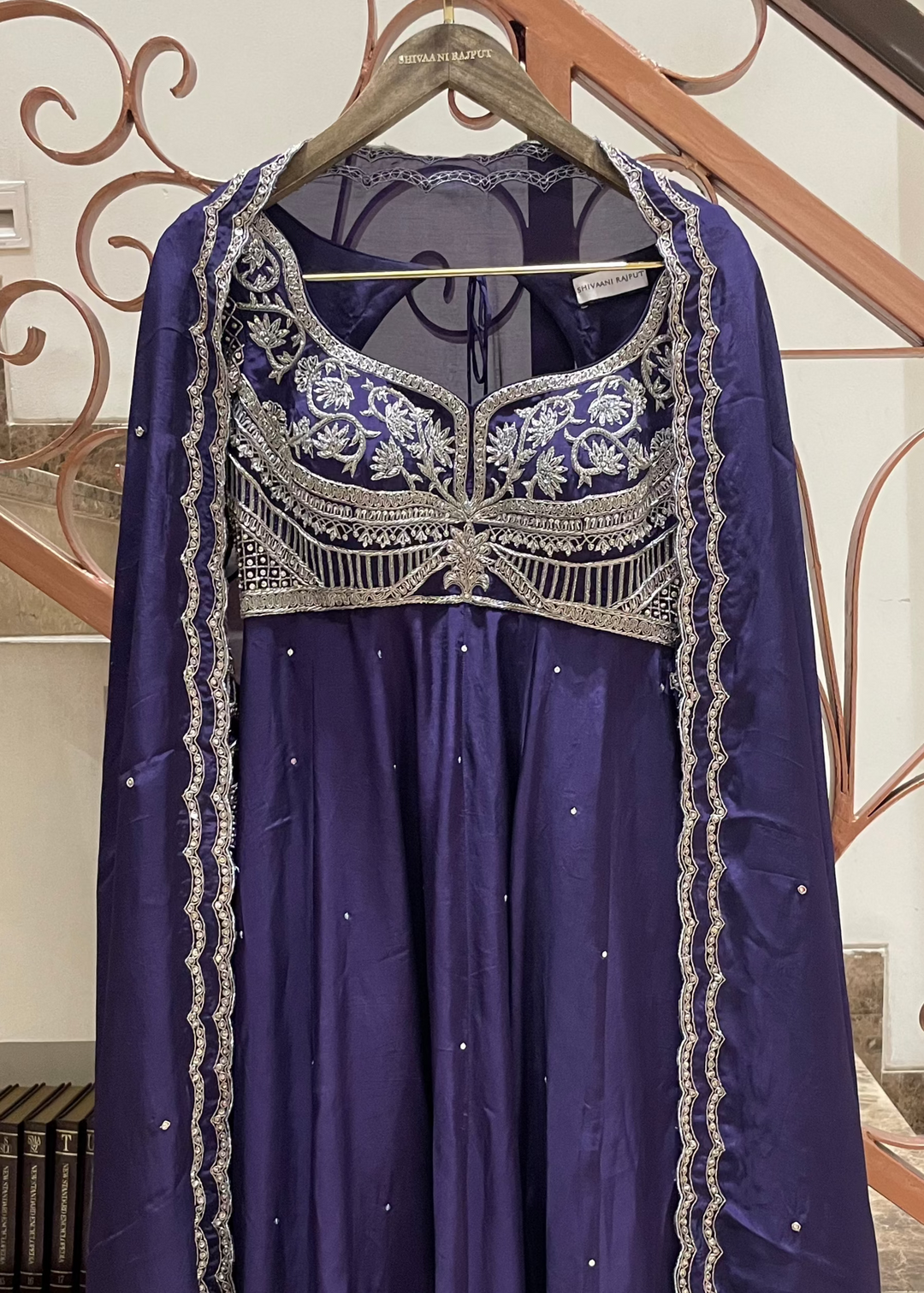 DEEPTI DHILLON SOLANKI IN MATHURA H ANARKALI SET - SILVER